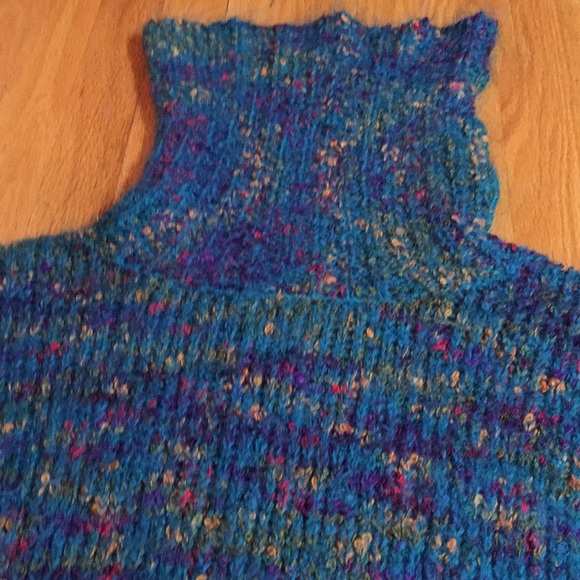 Multicolored Soft fuzzy acrylic blend turtleneck - Picture 4 of 8